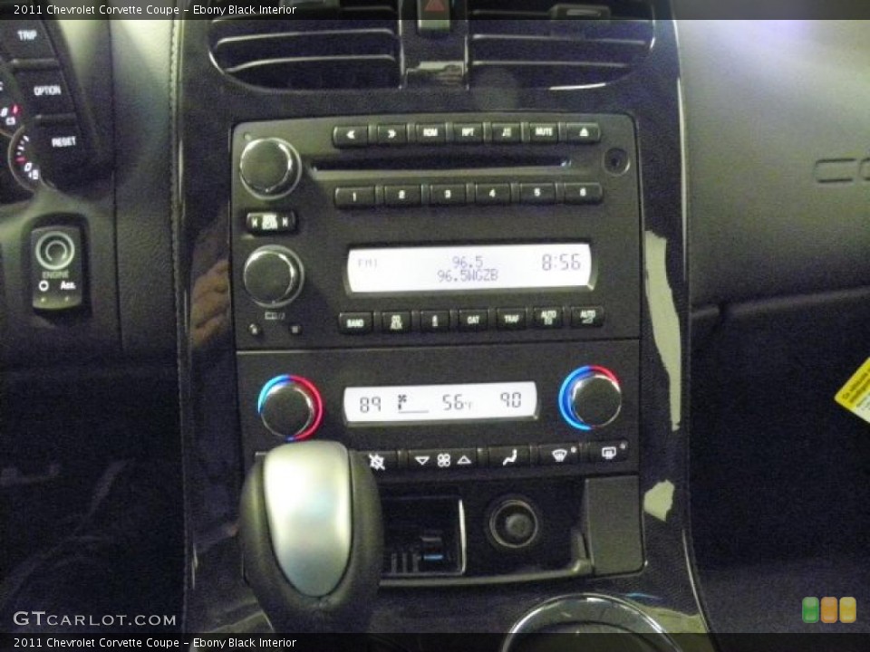 Ebony Black Interior Controls for the 2011 Chevrolet Corvette Coupe #45900685