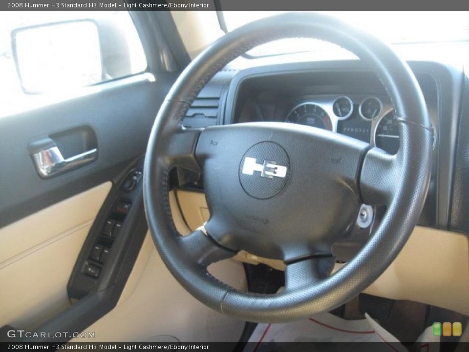 Light Cashmere/Ebony Interior Steering Wheel for the 2008 Hummer H3  #45901189