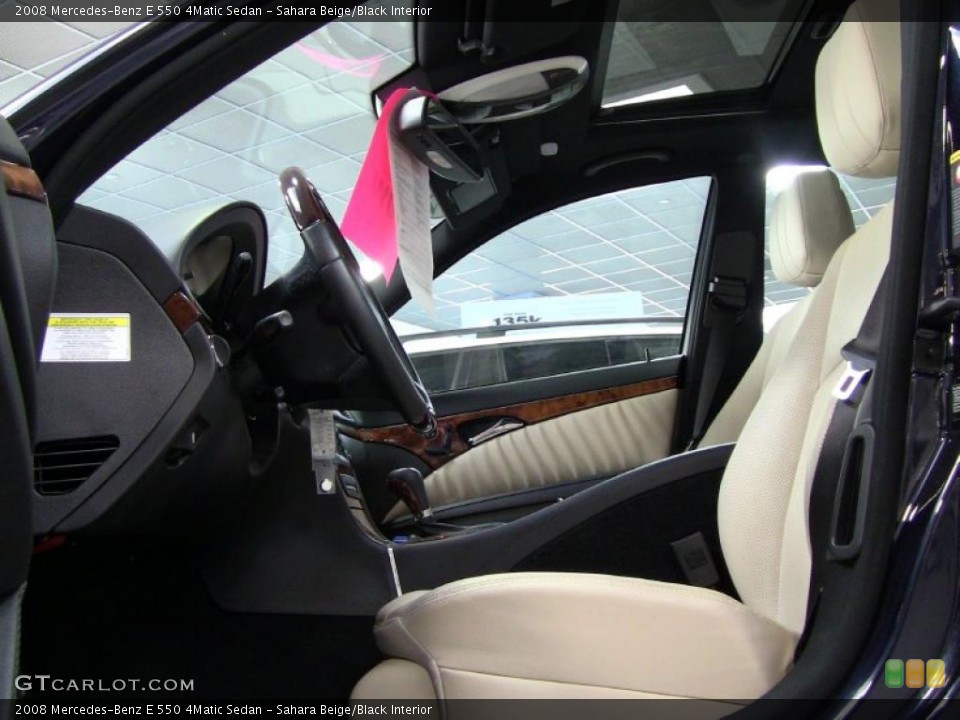 Sahara Beige/Black Interior Photo for the 2008 Mercedes-Benz E 550 4Matic Sedan #45901366