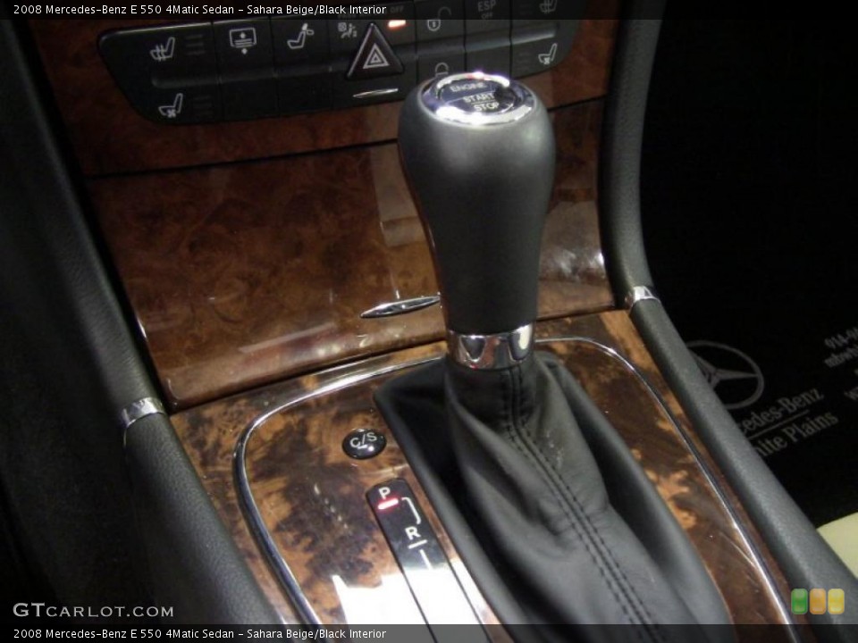 Sahara Beige/Black Interior Transmission for the 2008 Mercedes-Benz E 550 4Matic Sedan #45901432