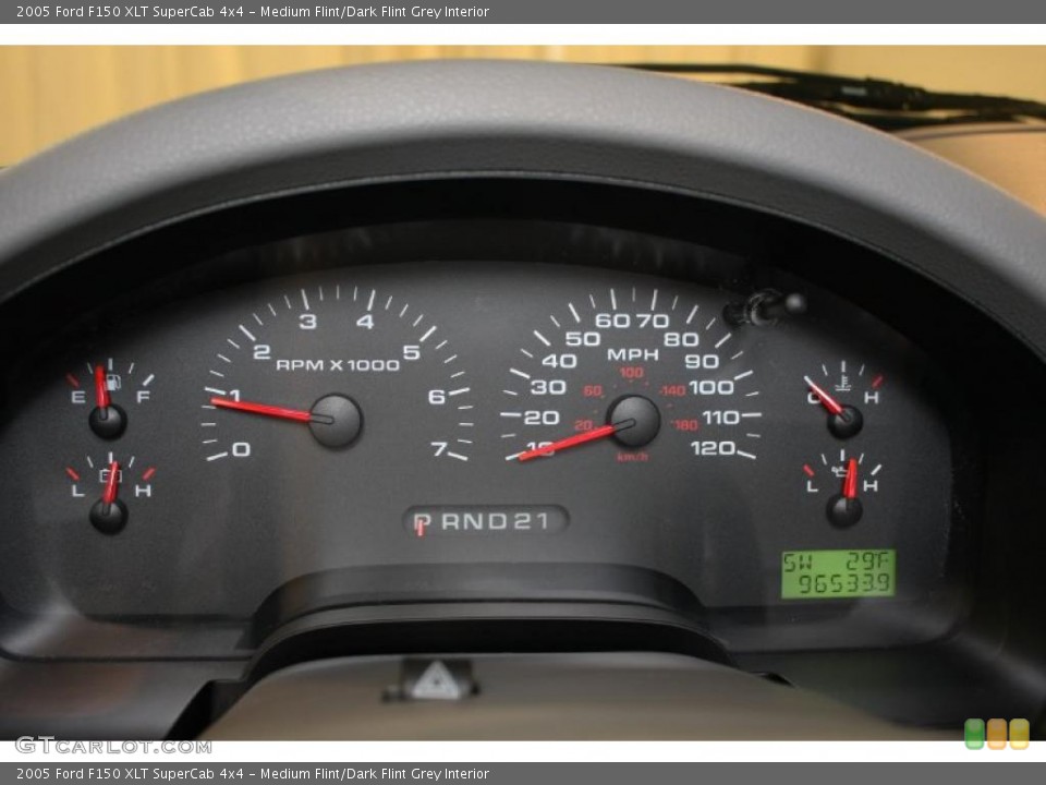 Medium Flint/Dark Flint Grey Interior Gauges for the 2005 Ford F150 XLT SuperCab 4x4 #45902642