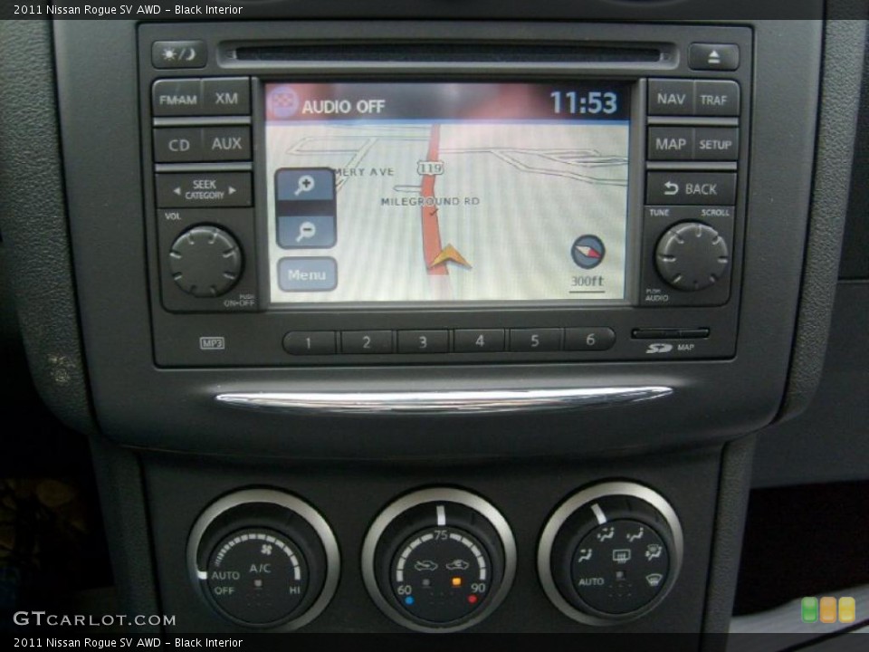 Black Interior Navigation for the 2011 Nissan Rogue SV AWD #45904940