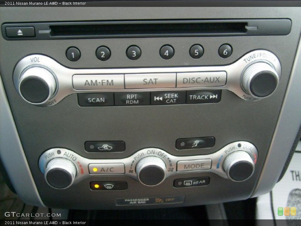 Black Interior Controls for the 2011 Nissan Murano LE AWD #45905672