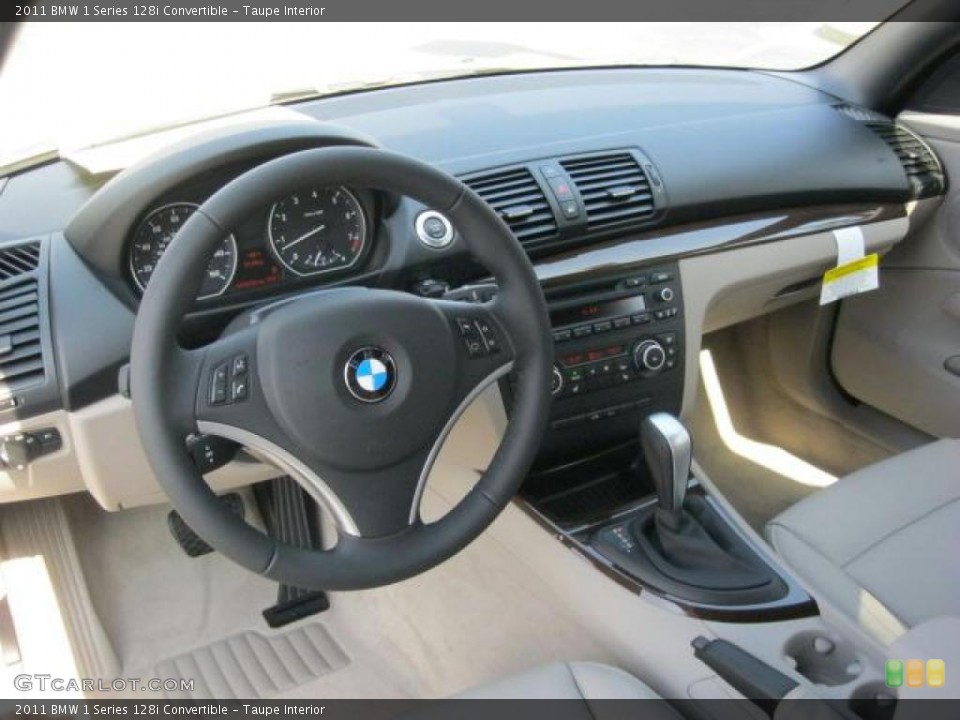 Taupe Interior Prime Interior for the 2011 BMW 1 Series 128i Convertible #45906158