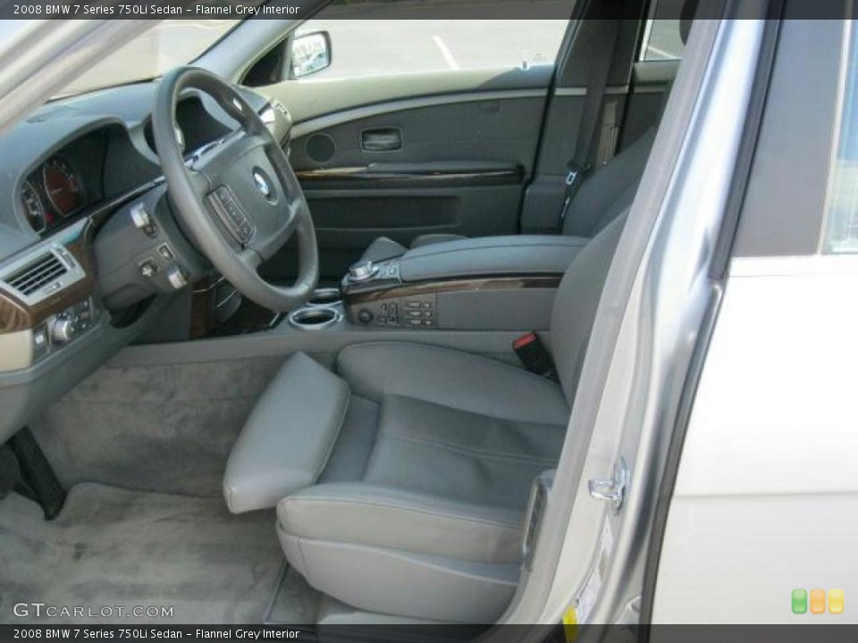 Flannel Grey Interior Photo for the 2008 BMW 7 Series 750Li Sedan #45906242