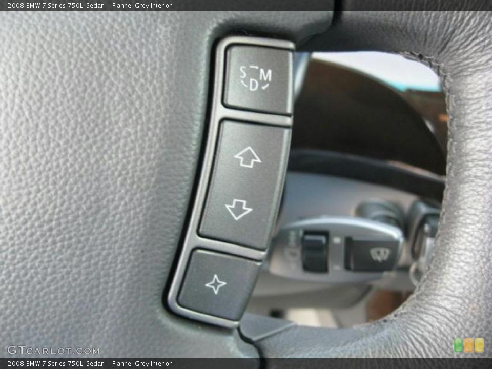 Flannel Grey Interior Controls for the 2008 BMW 7 Series 750Li Sedan #45906299