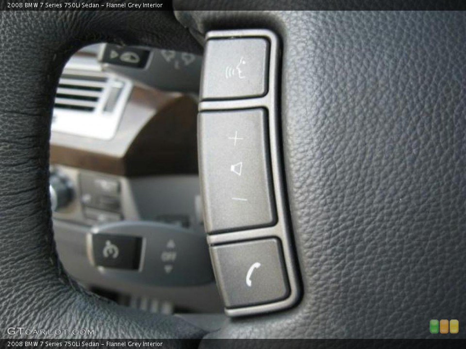 Flannel Grey Interior Controls for the 2008 BMW 7 Series 750Li Sedan #45906308