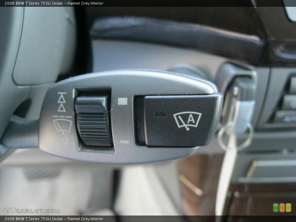 Flannel Grey Interior Controls for the 2008 BMW 7 Series 750Li Sedan #45906317