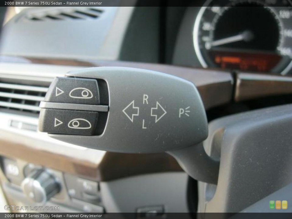 Flannel Grey Interior Controls for the 2008 BMW 7 Series 750Li Sedan #45906335