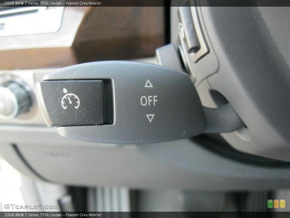 Flannel Grey Interior Controls for the 2008 BMW 7 Series 750Li Sedan #45906341