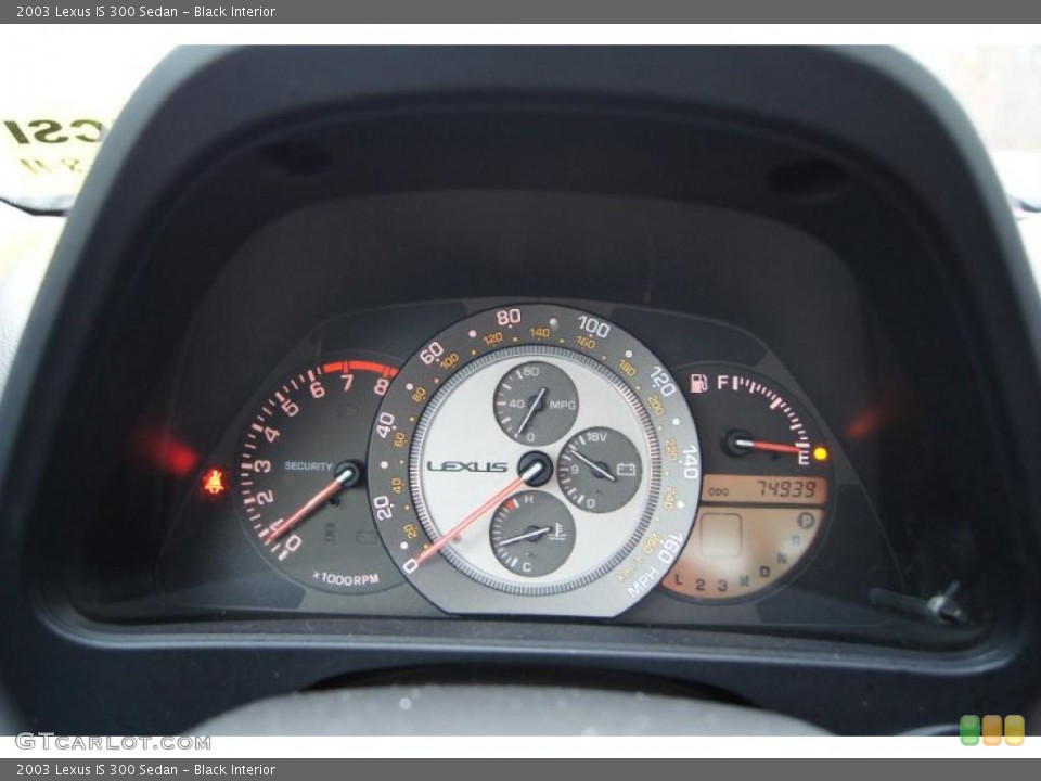 Black Interior Gauges for the 2003 Lexus IS 300 Sedan #45914493