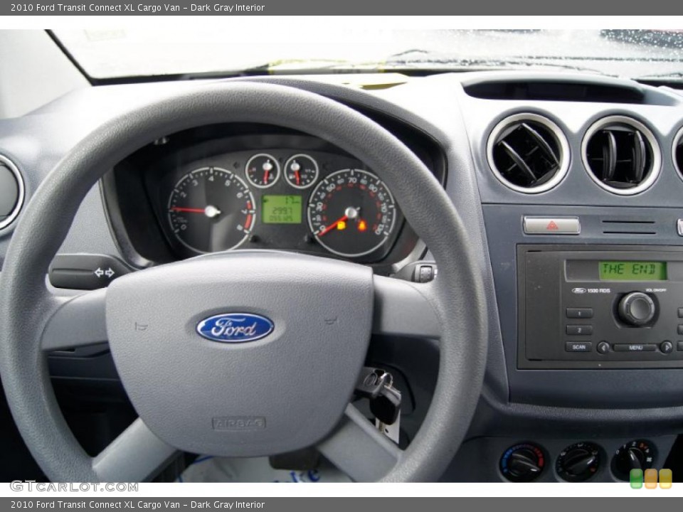 Dark Gray Interior Dashboard for the 2010 Ford Transit Connect XL Cargo Van #45914550