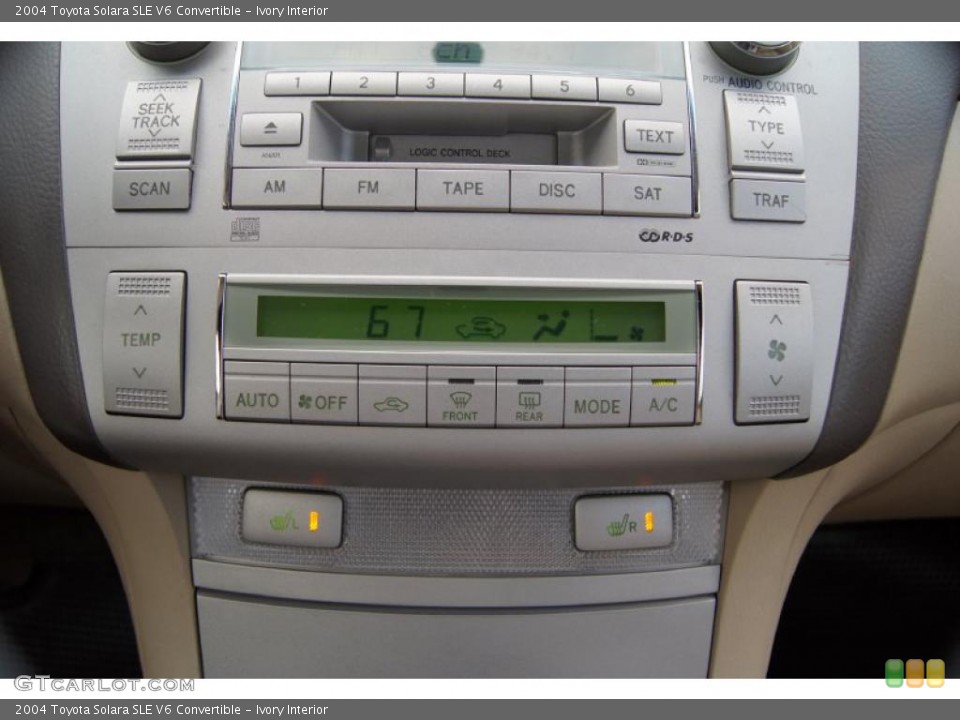 Ivory Interior Controls for the 2004 Toyota Solara SLE V6 Convertible #45915384