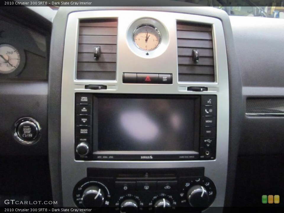 Dark Slate Gray Interior Controls for the 2010 Chrysler 300 SRT8 #45916144