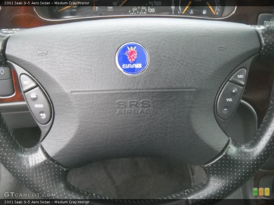Medium Gray Interior Steering Wheel for the 2001 Saab 9-5 Aero Sedan #45920217