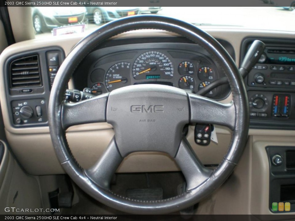 Neutral Interior Steering Wheel for the 2003 GMC Sierra 2500HD SLE Crew Cab 4x4 #45920509