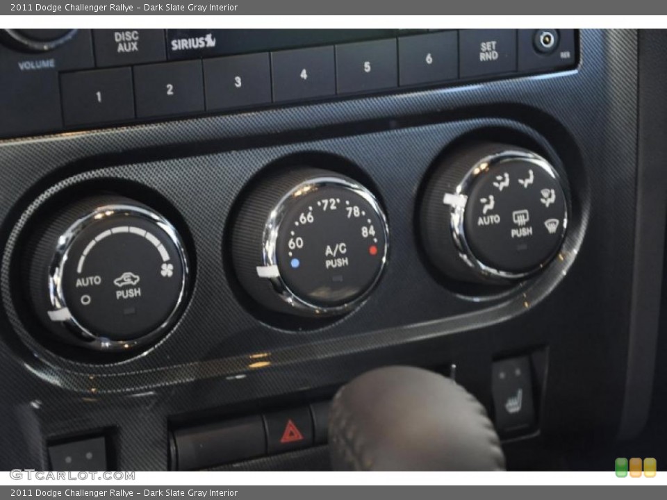 Dark Slate Gray Interior Controls for the 2011 Dodge Challenger Rallye #45921445