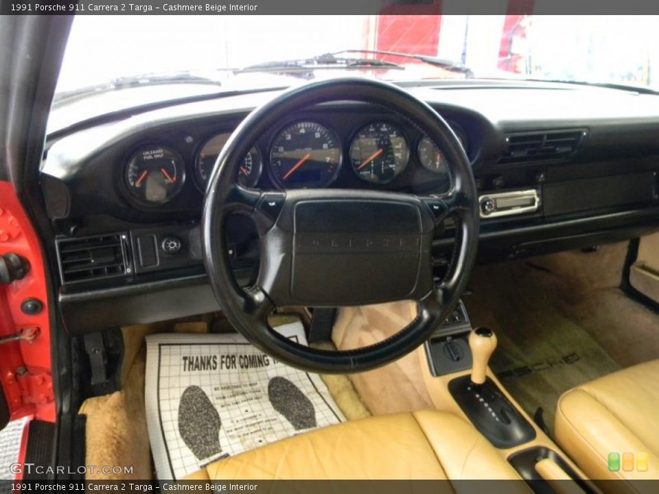 Cashmere Beige Interior Dashboard for the 1991 Porsche 911 Carrera 2 Targa #45923554