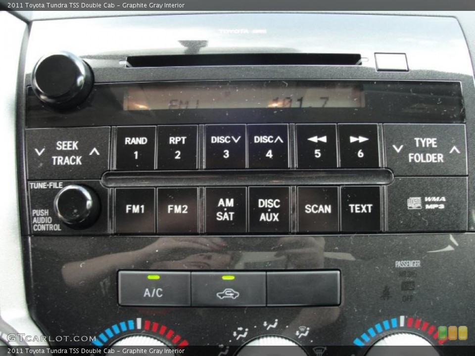 Graphite Gray Interior Controls for the 2011 Toyota Tundra TSS Double Cab #45924364