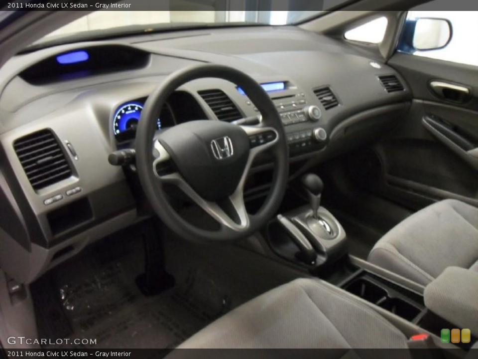 Gray Interior Prime Interior for the 2011 Honda Civic LX Sedan #45925798