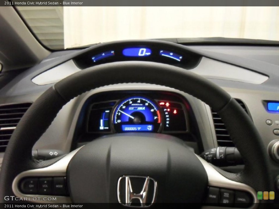 Blue Interior Gauges for the 2011 Honda Civic Hybrid Sedan #45925975
