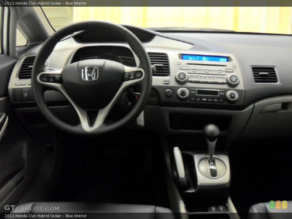 Blue Interior Dashboard for the 2011 Honda Civic Hybrid Sedan #45926020