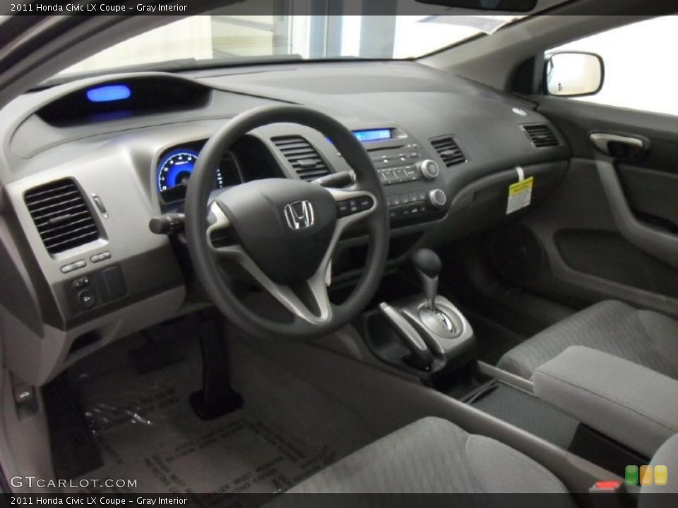 Gray Interior Prime Interior for the 2011 Honda Civic LX Coupe #45926407