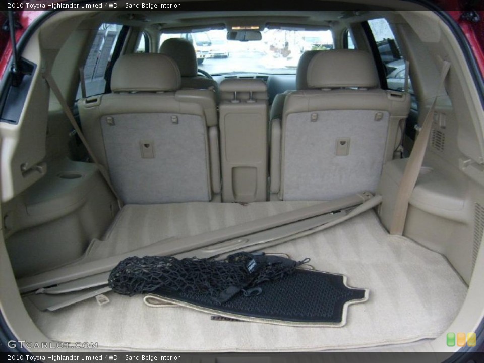 Sand Beige Interior Trunk for the 2010 Toyota Highlander Limited 4WD #45926443