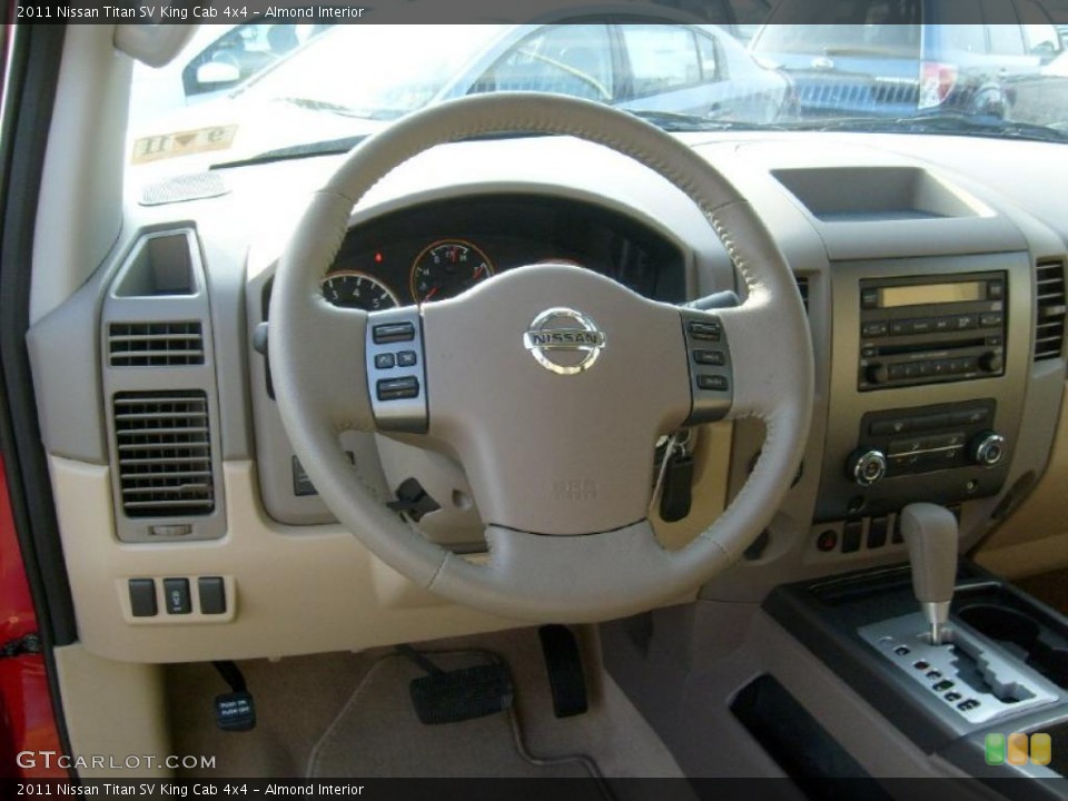 Almond Interior Steering Wheel for the 2011 Nissan Titan SV King Cab 4x4 #45927322
