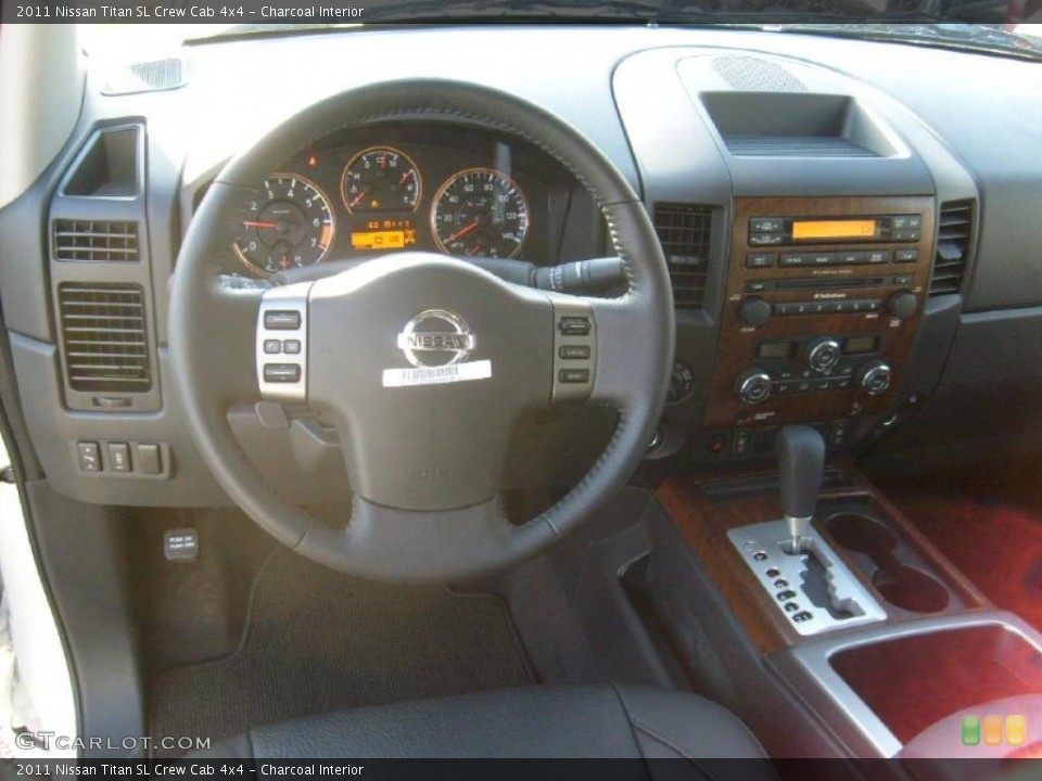 Charcoal Interior Dashboard for the 2011 Nissan Titan SL Crew Cab 4x4 #45927577