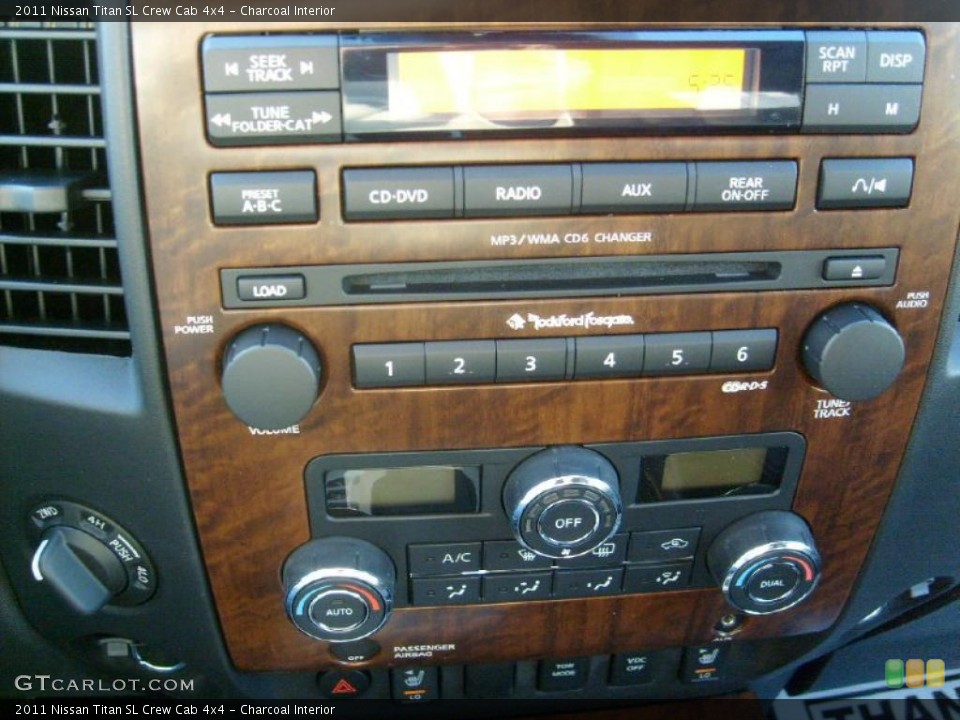 Charcoal Interior Controls for the 2011 Nissan Titan SL Crew Cab 4x4 #45927616