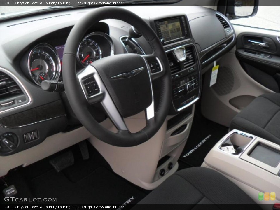 Black/Light Graystone Interior Prime Interior for the 2011 Chrysler Town & Country Touring #45928372