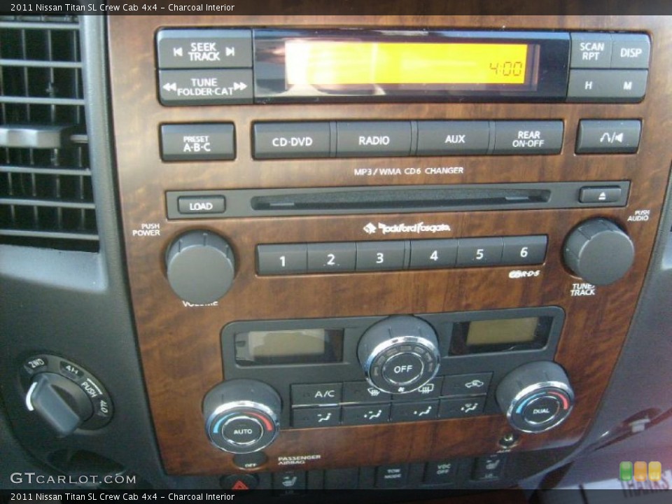 Charcoal Interior Controls for the 2011 Nissan Titan SL Crew Cab 4x4 #45928921