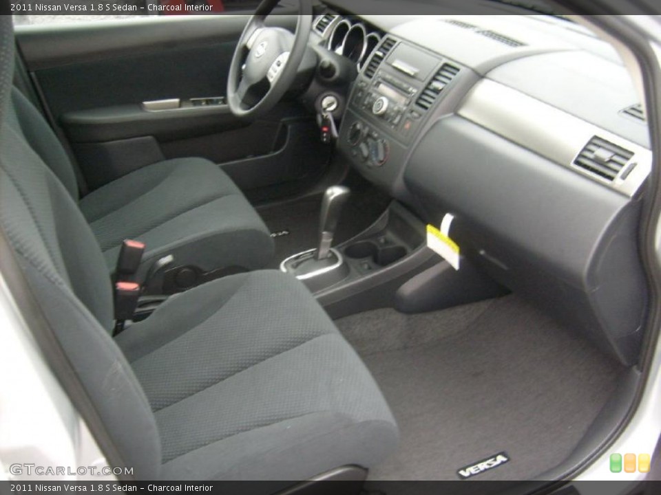 Charcoal Interior Dashboard for the 2011 Nissan Versa 1.8 S Sedan #45928945