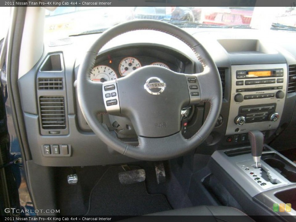 Charcoal Interior Steering Wheel for the 2011 Nissan Titan Pro-4X King Cab 4x4 #45929518