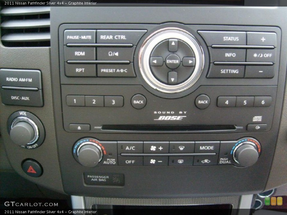 Graphite Interior Controls for the 2011 Nissan Pathfinder Silver 4x4 #45929920