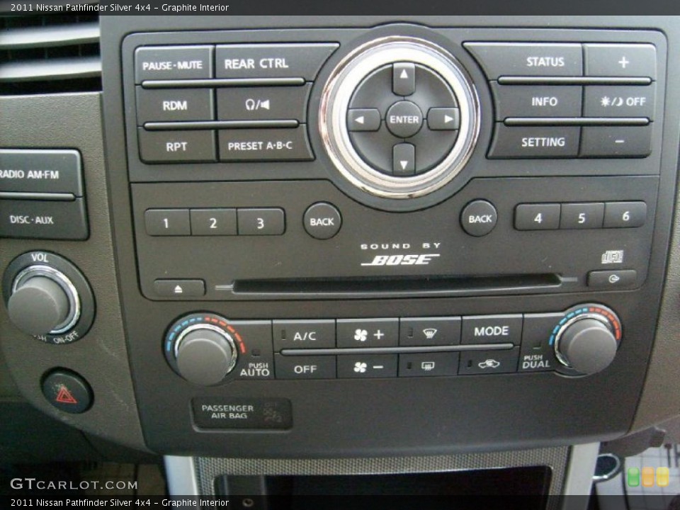 Graphite Interior Controls for the 2011 Nissan Pathfinder Silver 4x4 #45930217