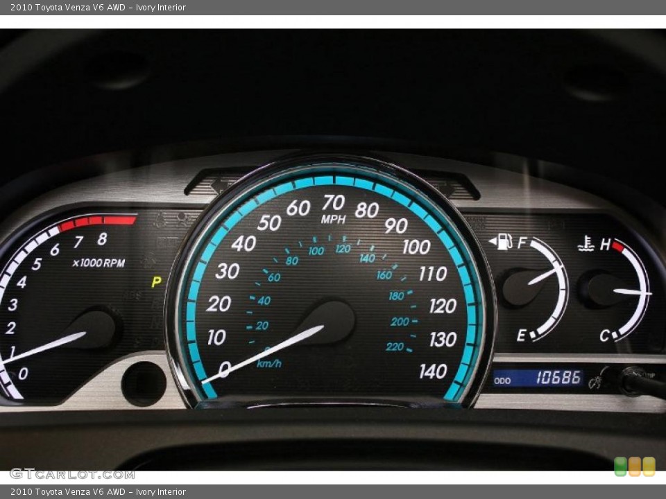 Ivory Interior Gauges for the 2010 Toyota Venza V6 AWD #45931033