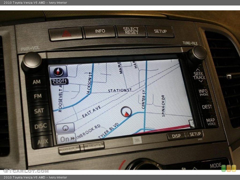 Ivory Interior Navigation for the 2010 Toyota Venza V6 AWD #45931063