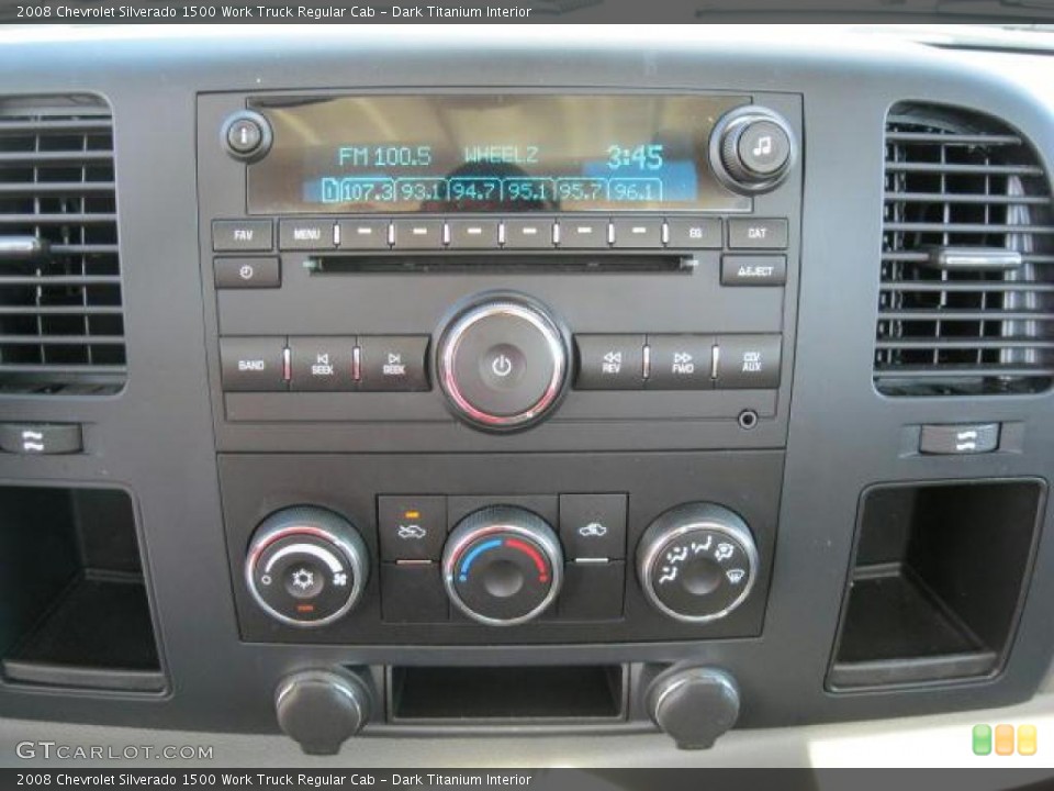 Dark Titanium Interior Controls for the 2008 Chevrolet Silverado 1500 Work Truck Regular Cab #45931327