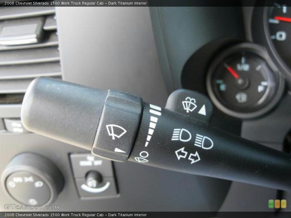 Dark Titanium Interior Controls for the 2008 Chevrolet Silverado 1500 Work Truck Regular Cab #45931360