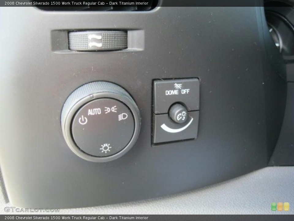 Dark Titanium Interior Controls for the 2008 Chevrolet Silverado 1500 Work Truck Regular Cab #45931369