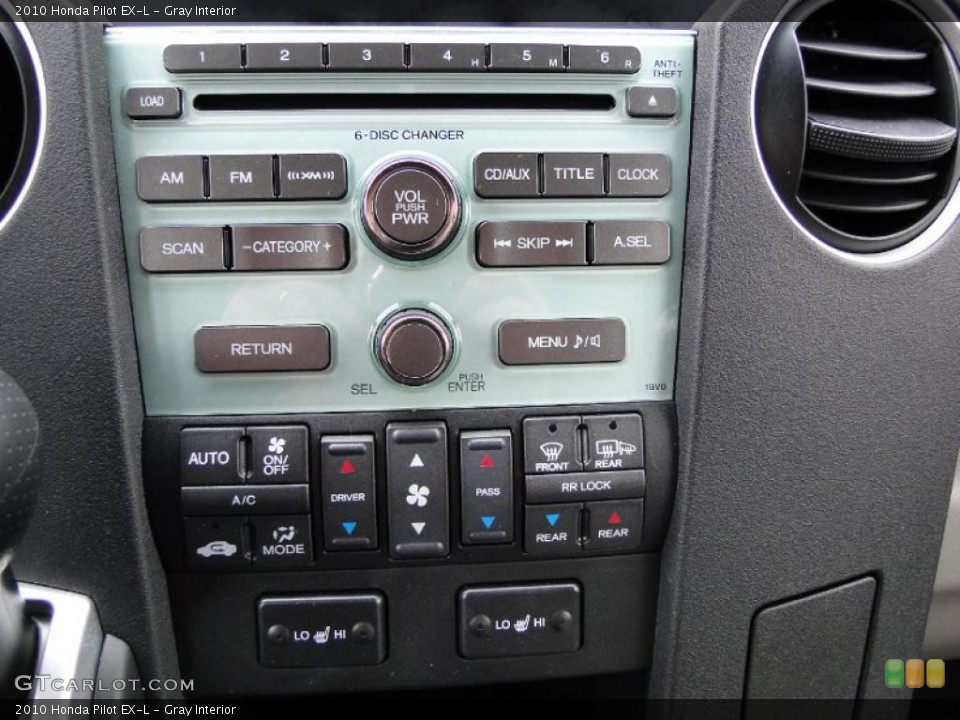 Gray Interior Controls for the 2010 Honda Pilot EX-L #45931498