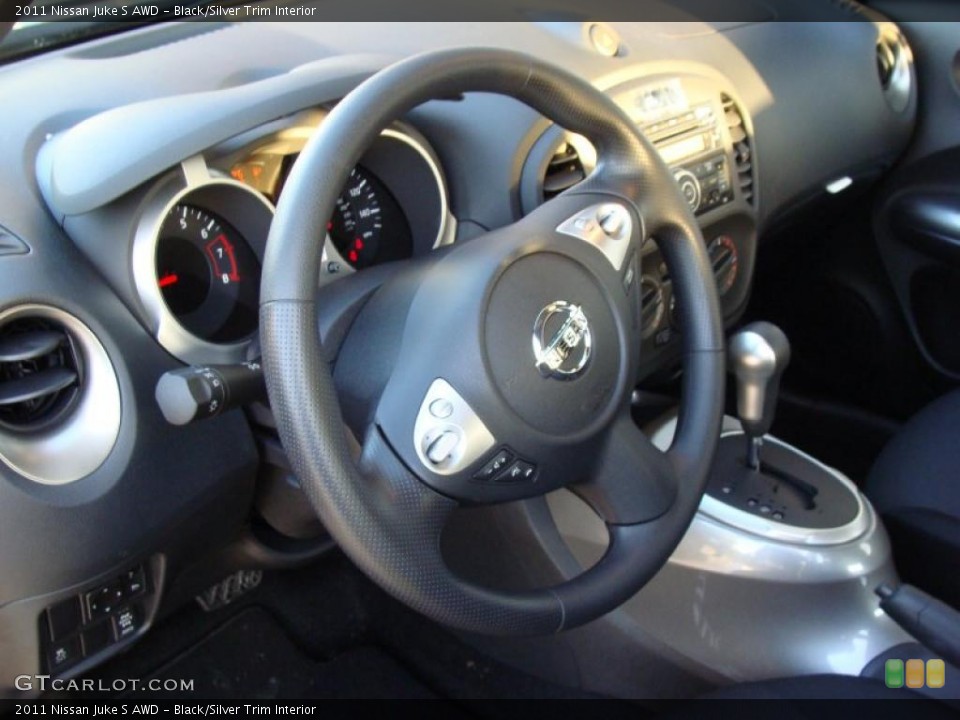 Black/Silver Trim Interior Steering Wheel for the 2011 Nissan Juke S AWD #45933789