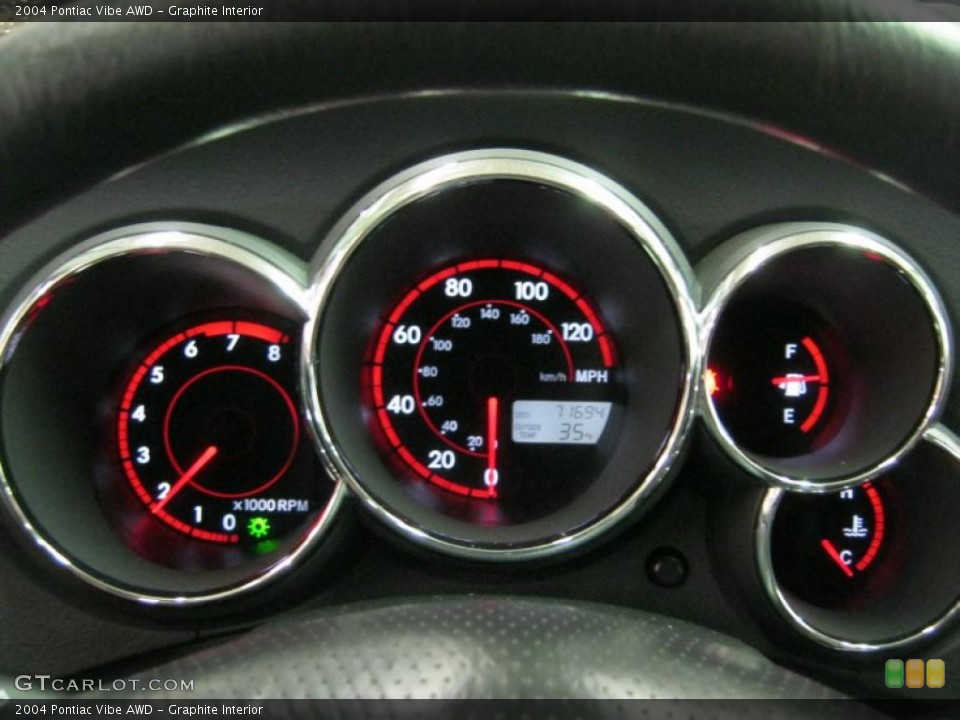 Graphite Interior Gauges for the 2004 Pontiac Vibe AWD #45935745
