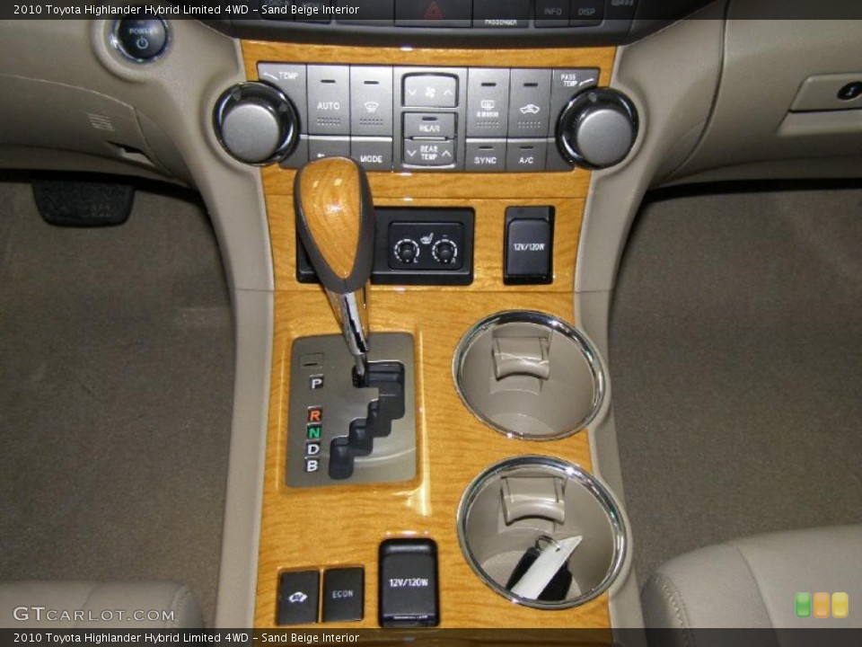Sand Beige Interior Transmission for the 2010 Toyota Highlander Hybrid Limited 4WD #45936006