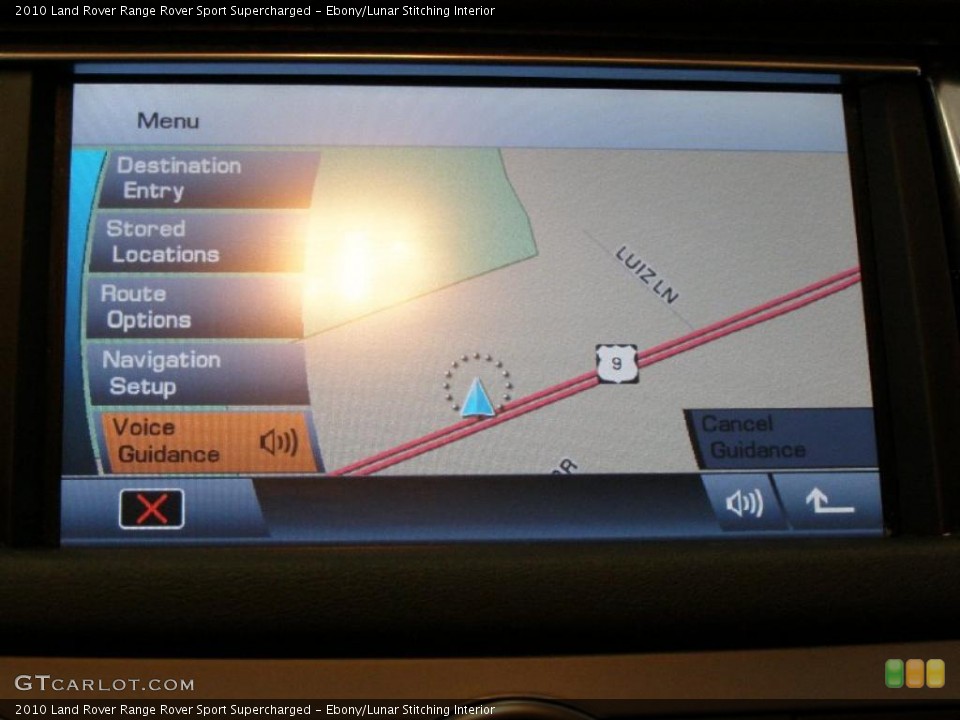 Ebony/Lunar Stitching Interior Navigation for the 2010 Land Rover Range Rover Sport Supercharged #45936471