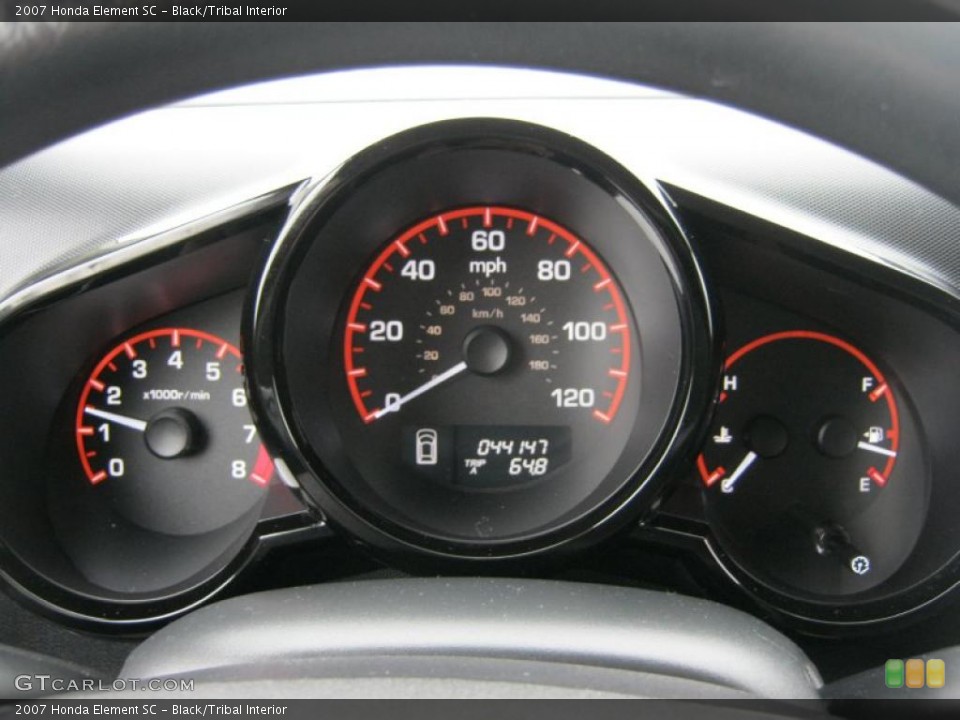 Black/Tribal Interior Gauges for the 2007 Honda Element SC #45938424