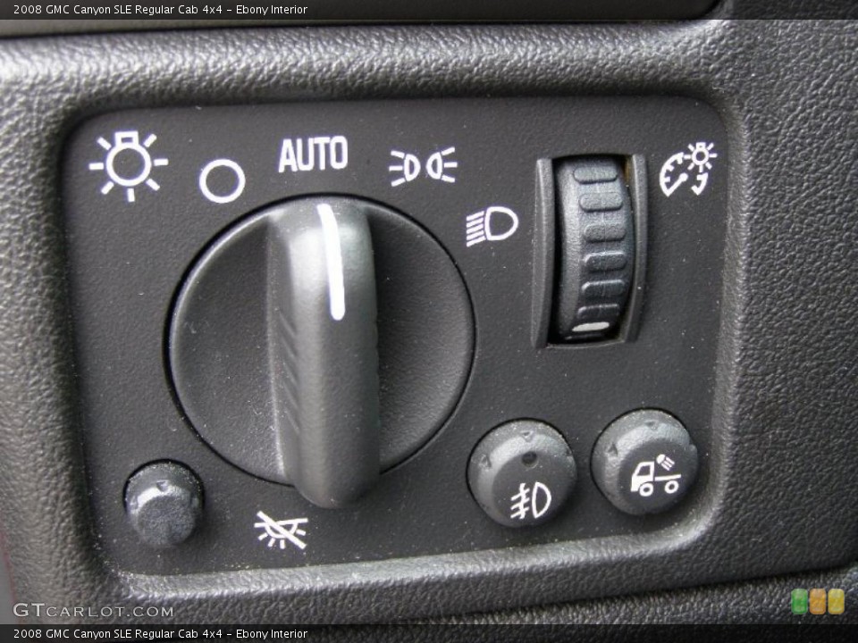 Ebony Interior Controls for the 2008 GMC Canyon SLE Regular Cab 4x4 #45940119