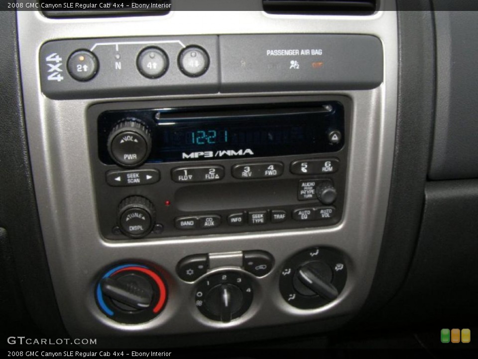 Ebony Interior Controls for the 2008 GMC Canyon SLE Regular Cab 4x4 #45940131